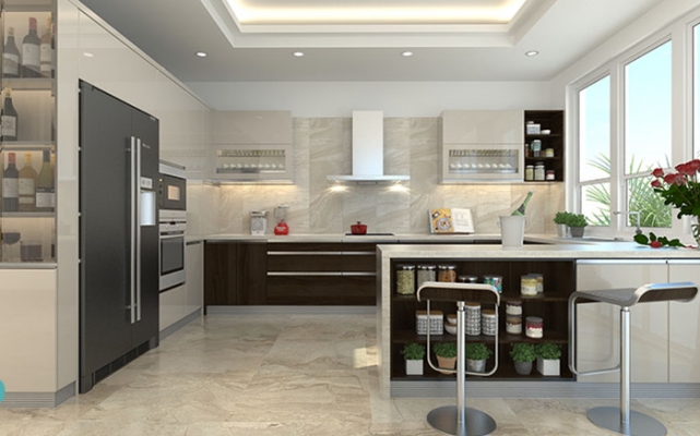 thiết kế nhà bếp hợp phong thủy