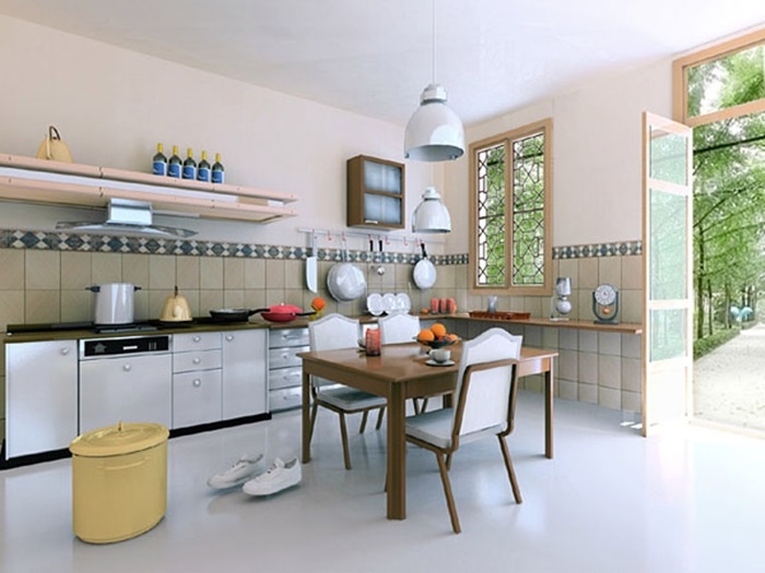 thiết kế nhà bếp cho nhà ống