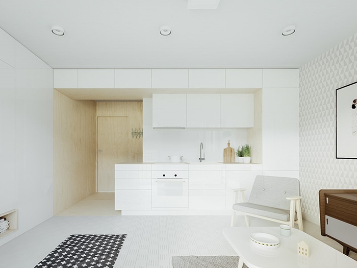 thiết kế nhà bếp tối giản