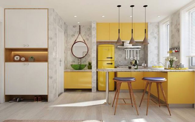 thiết kế nhà bếp nhỏ gọn