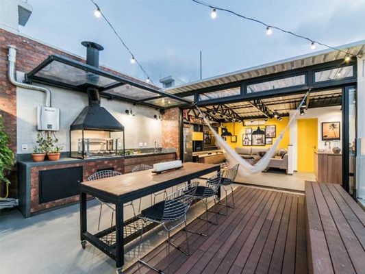 Thiết kế nhà bếp trên sân thượng