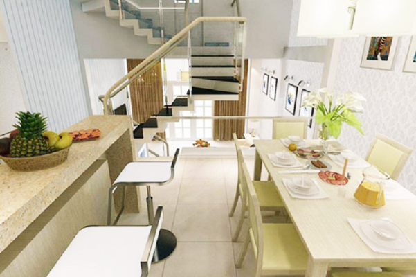 Thiết kế nhà bếp trên tầng lửng