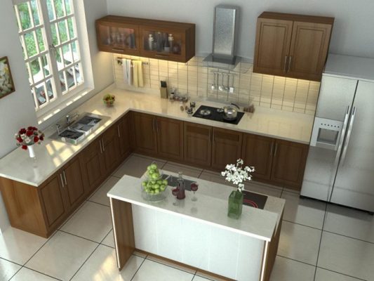thiết kế nhà bếp nhỏ hẹp